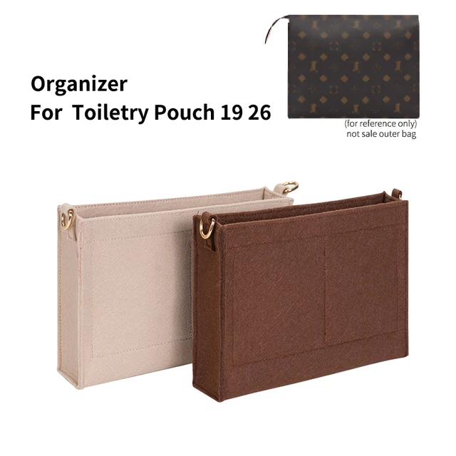 For Toiletry Pouch 19 26 Felt Insert Organizer with D Ring,Felt Travel  Makeup Handbag Inner Purse,Cosmetic Lining Bag - AliExpress