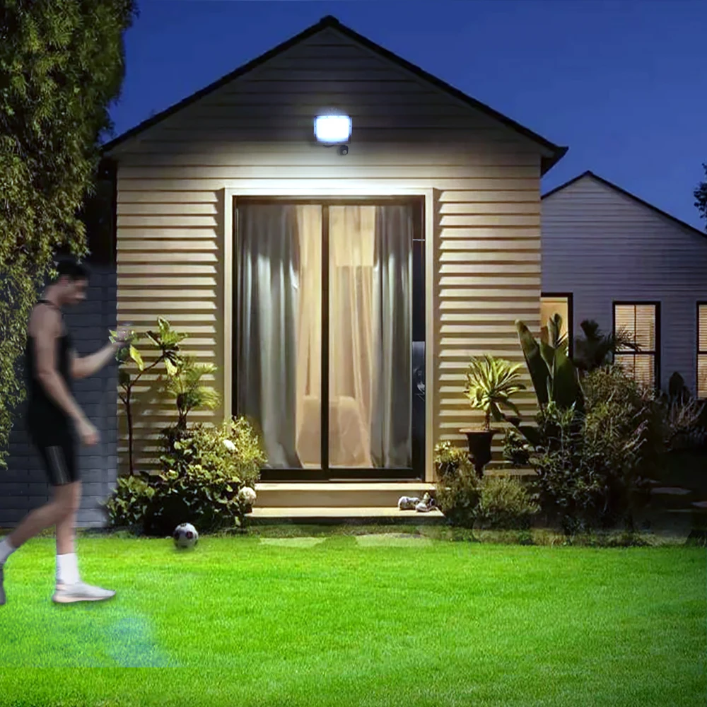 LED 투광 조명 PIR 모션 센서 야외 방수 반사판 LED 스포트라이트 거리 정원 벽 조명 50W 100W 200W 300W 500W