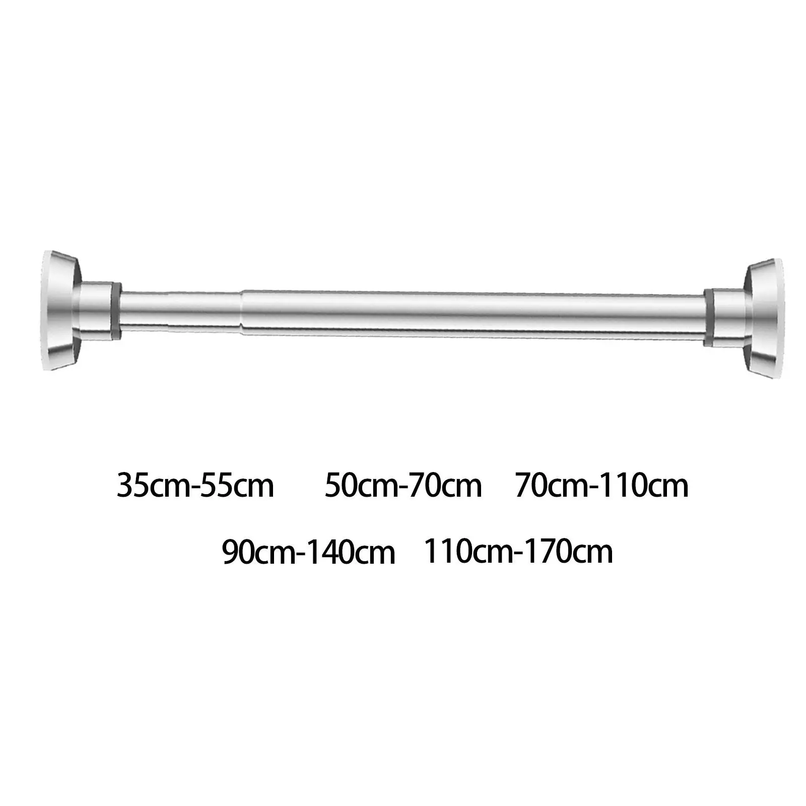 Adjustable Closet Rod Garment Rack Clothing Hanger Rod Stainless Steel Clothes Hanger for Laundry Room Cabinets