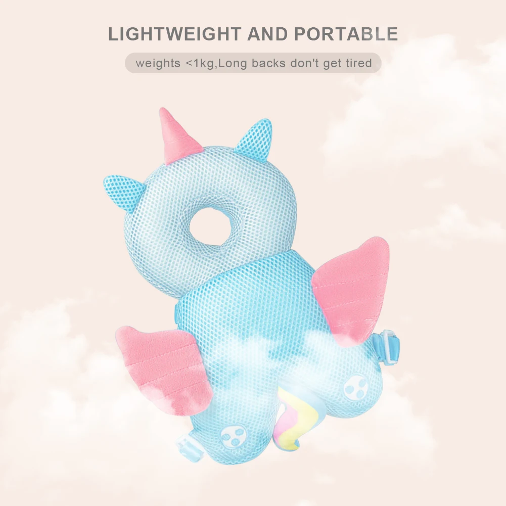 Stuffing Animal Shape Baby Back Protection Pillow Plush Walking Head Protection Backpack Anti-fall for Baby Walking & Crawling 2