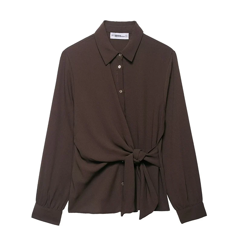 Women's Casual Suit Women Shirts Top+ Wide Leg Pants Two Pieces Sets For Women Long Sleeve Shirts Elastic Waist Trousers Suit