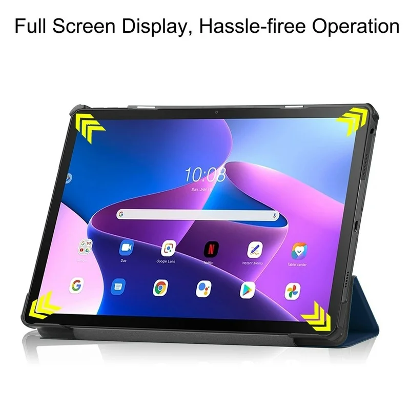 For Lenovo Xiaoxin Pad 2022 10.6" Tab M10 Plus 3rd Gen Case TB128FU TB125FU Funda Tablet Tri-Fold Magnetic Stand Cover+Film+Pen — view 4