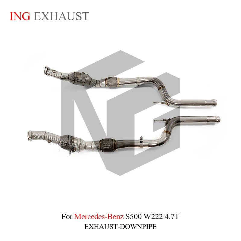 ING 배기 성능 캣리스 헤더 다운파이프, 메르세데스 벤츠 S500 W222 4.7t 깍지 엔진 튜브, ss304, 무료 배송 파이프