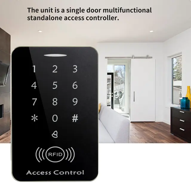 Hot RFID Keypad Standalone Touch Screen Backlight Access Control Card Reader with Digital Keypad 10PCS Keys Card Dropshipping 5