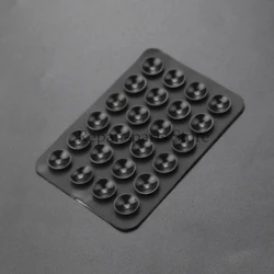 Enhanced Silicone Suction Cup Set - Versatile and Durable for Mobile Devices and Accessories (Black)