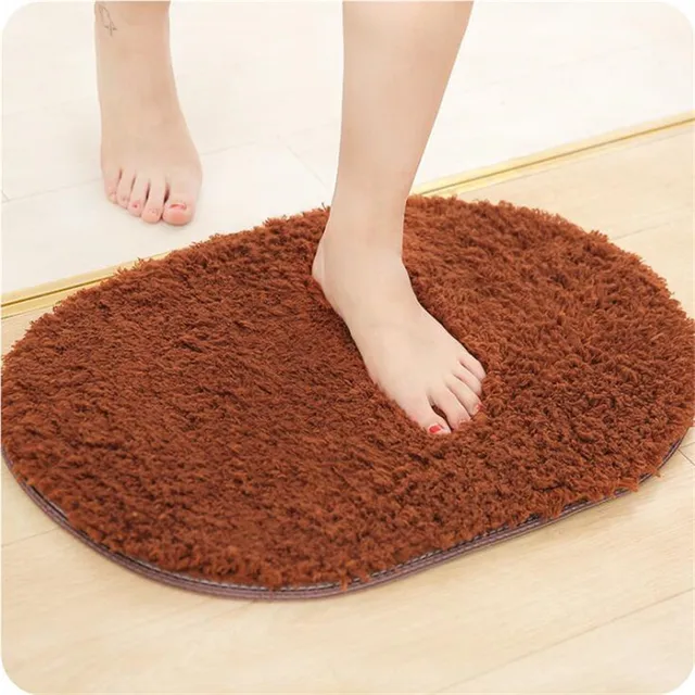 Tappetini da bagno con assorbimento d'acqua morbido Tappeto per porta del pavimento del WC Tappeti spessi Tappetini da bagno antiscivolo Tappetino da bagno in memory foam Tappetini ellittici 4