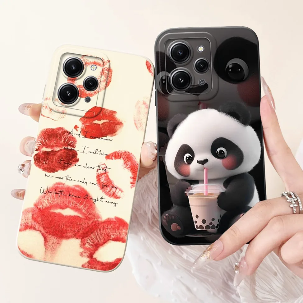 For Redmi 12 12C 4G Case Cover Cute Cat Aesthetic Women Silicone Shockproof Back Cover For Redmi 12C Phone Case Boy Girls