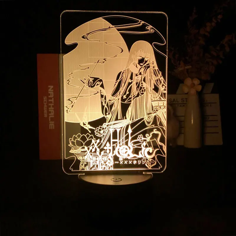 

3D Night Light XXXHoLiC Ichihara Yuko Anime Manga for Bedroom Decor Cute Birthday Color Gift LED Lamp Manga Kid Love Present