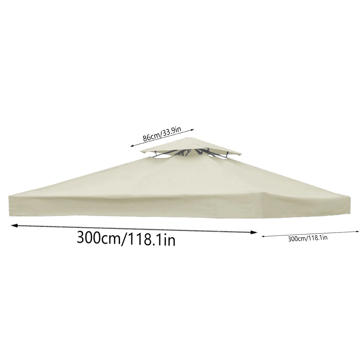 غطاء مظلة علوي 3×3 متر — استبدال أنيق وقوي لأكشاك الحدائق والفناء الخارجي