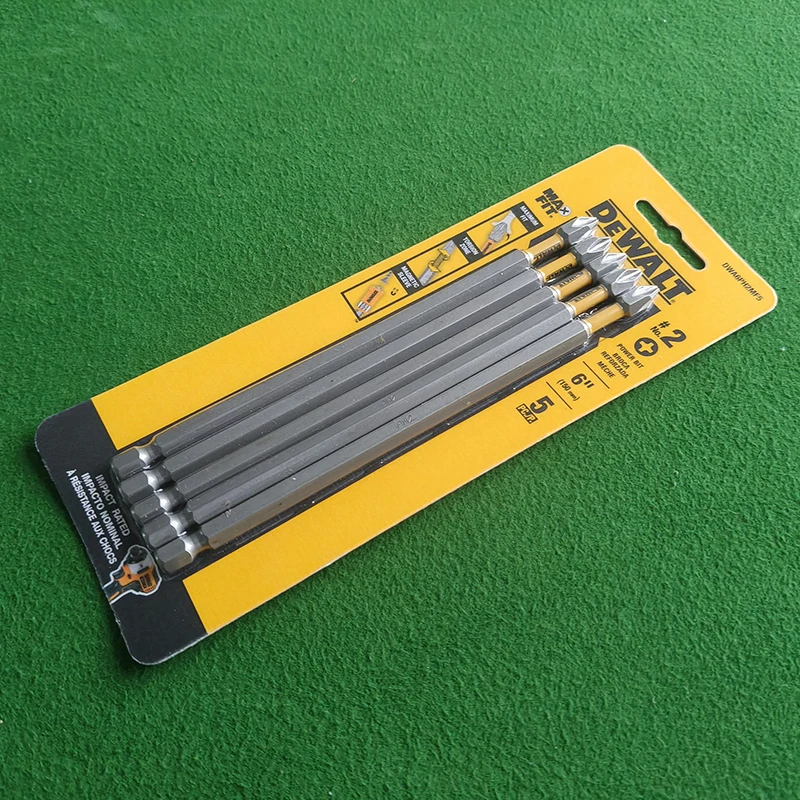 DEWALT DWA6PH2MF5 드릴 비트 IMPACT 5개 150MM PH2 MAXFIT 재료 도구 액세서리