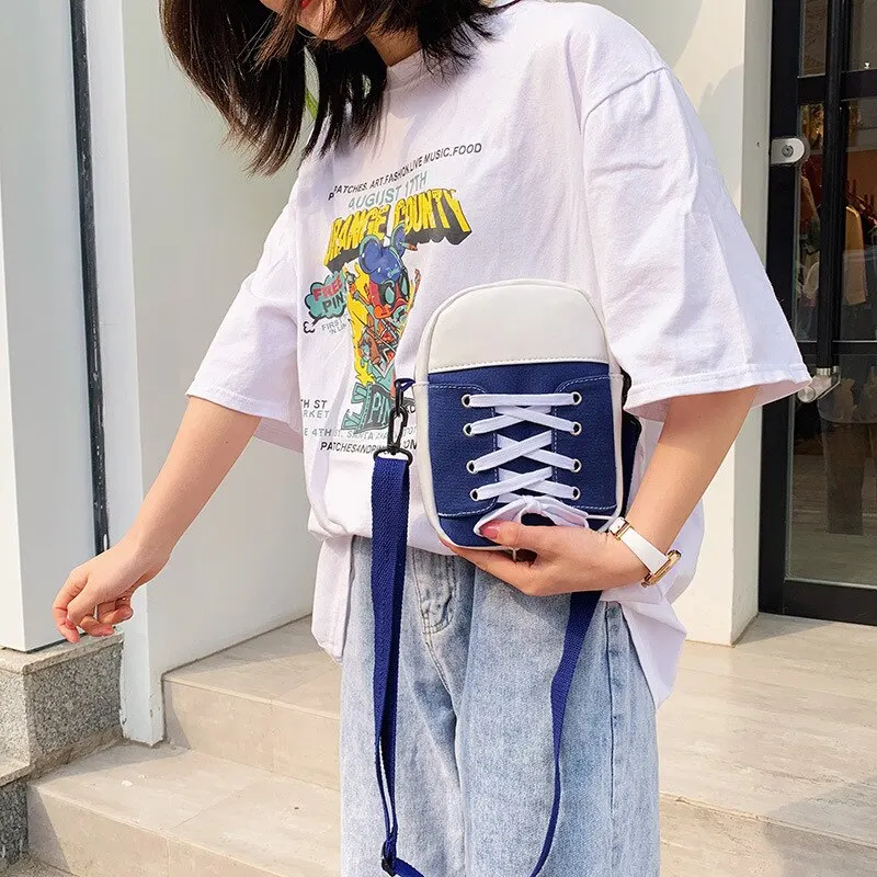 Women Bag Canvas Bag Fashion Creative Personality Shoes Shape Shoulder Crossbody Bag Female Funny Handbag and Purses - Image 4