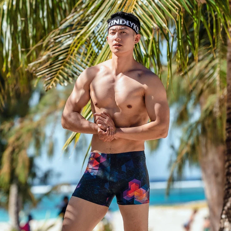 Men Summer Swimming Trunks Swimwear Training Swim Short Trunks Swimsuits Boy Jammers Sports Surf Beach