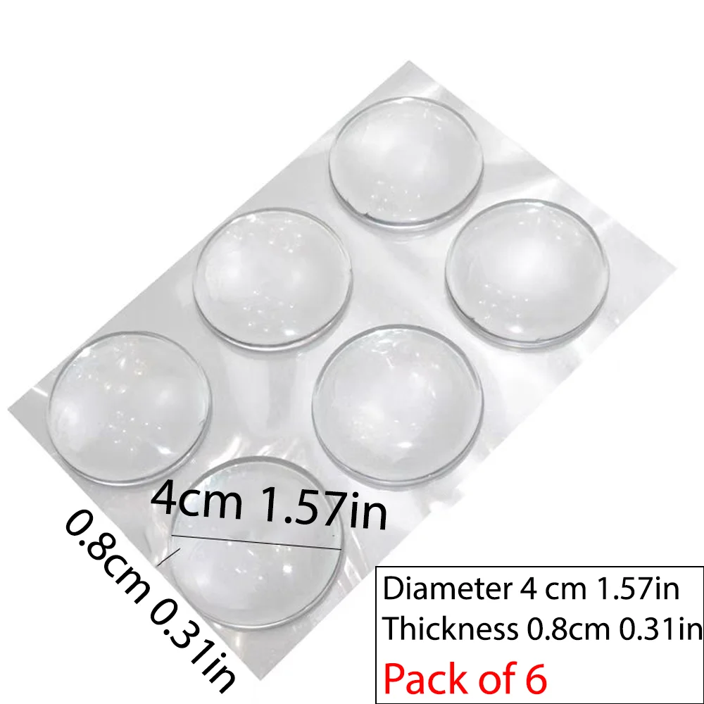 Silent Clear Silicone Door Stopper Bumper Pads Anti-Collision Adhesive Pads for Proofing Noise Reduction Cabinets/Walls 6pcs
