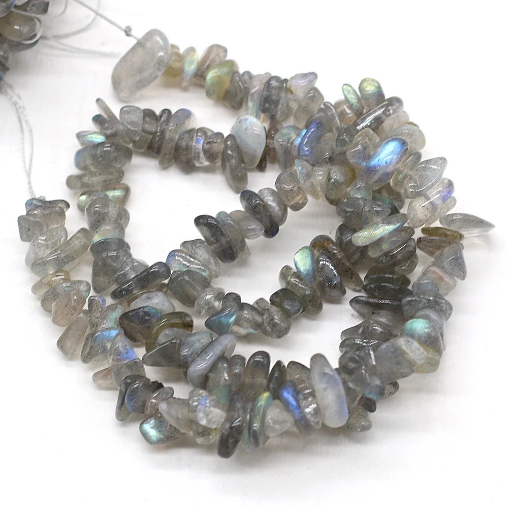 Labradorite Beads 40CM Natural Flash Irregular Freeform Chip Gravel Beads Jewelry Making DIY Necklace Bracelet 3x5-4x6mm