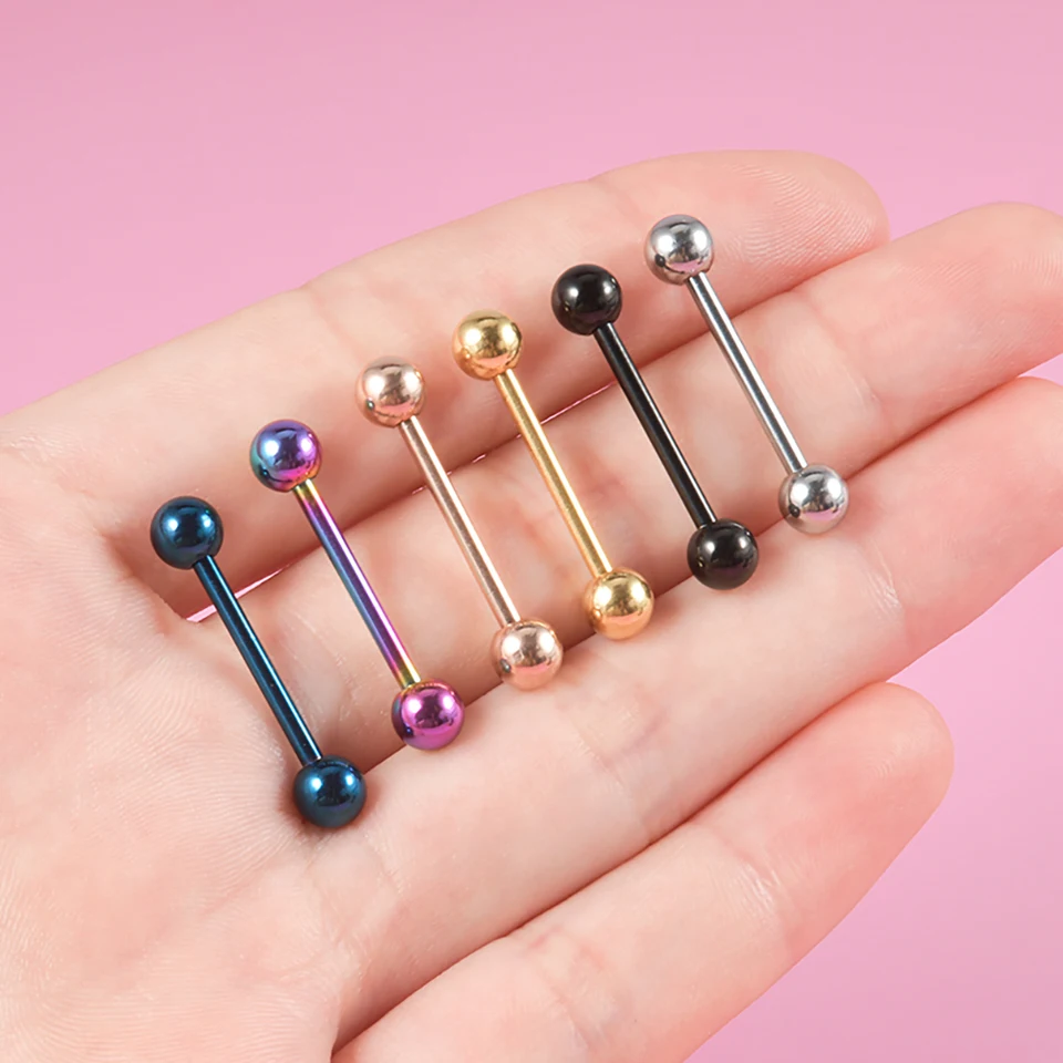 6 Paia Piercing Capezzolo In Acciaio Chirurgico - Con Zirconi Rosa E B 395530 - Foto 12