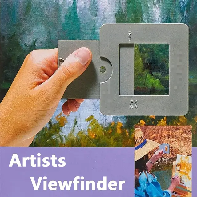 Viewfinder Per Artisti - Tool Per Composizione E Disegno, Portatile, 9x9cm - Foto 7