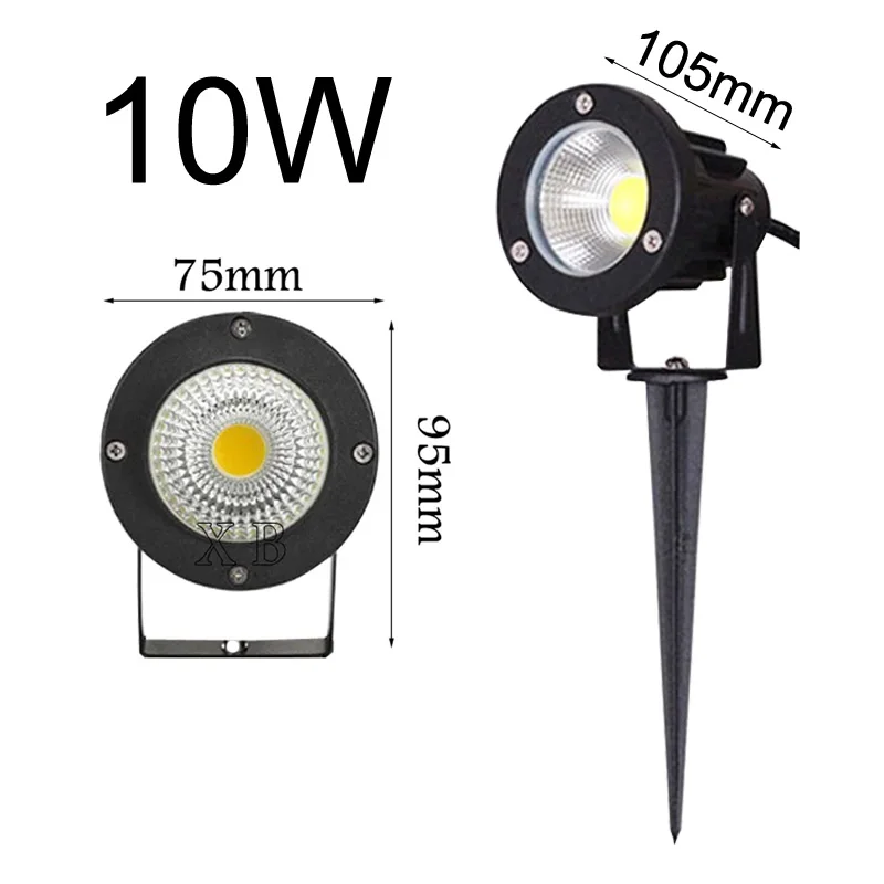 Garden Lighting AC85-265V IP65 Outdoor Garden LED Landscape Light AC110V220V 5W10W COB DC12V LED Lawn Spike Pin Light Pond Path Spot Lamp
