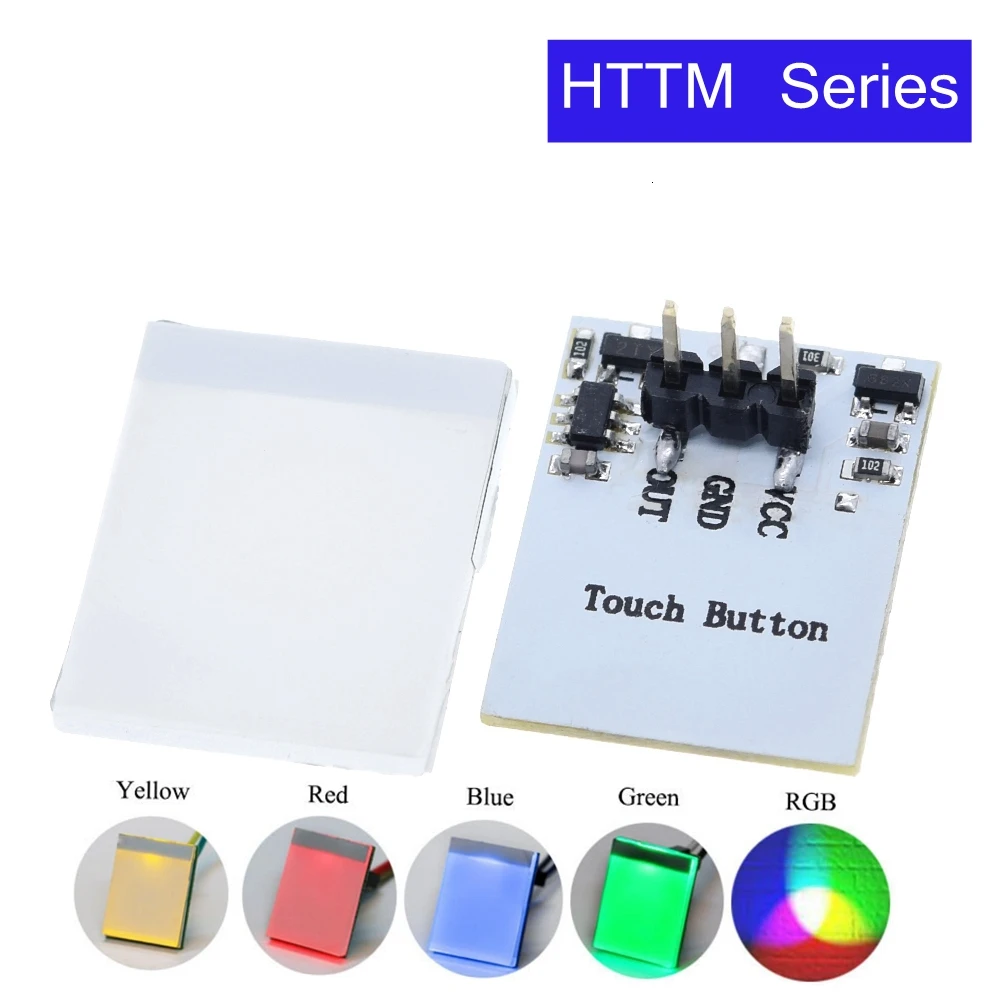 10 STKS TTP223 touch button modules zelfvergrendelende jog capacitieve touch switch sensor (10 stuks groen 12V