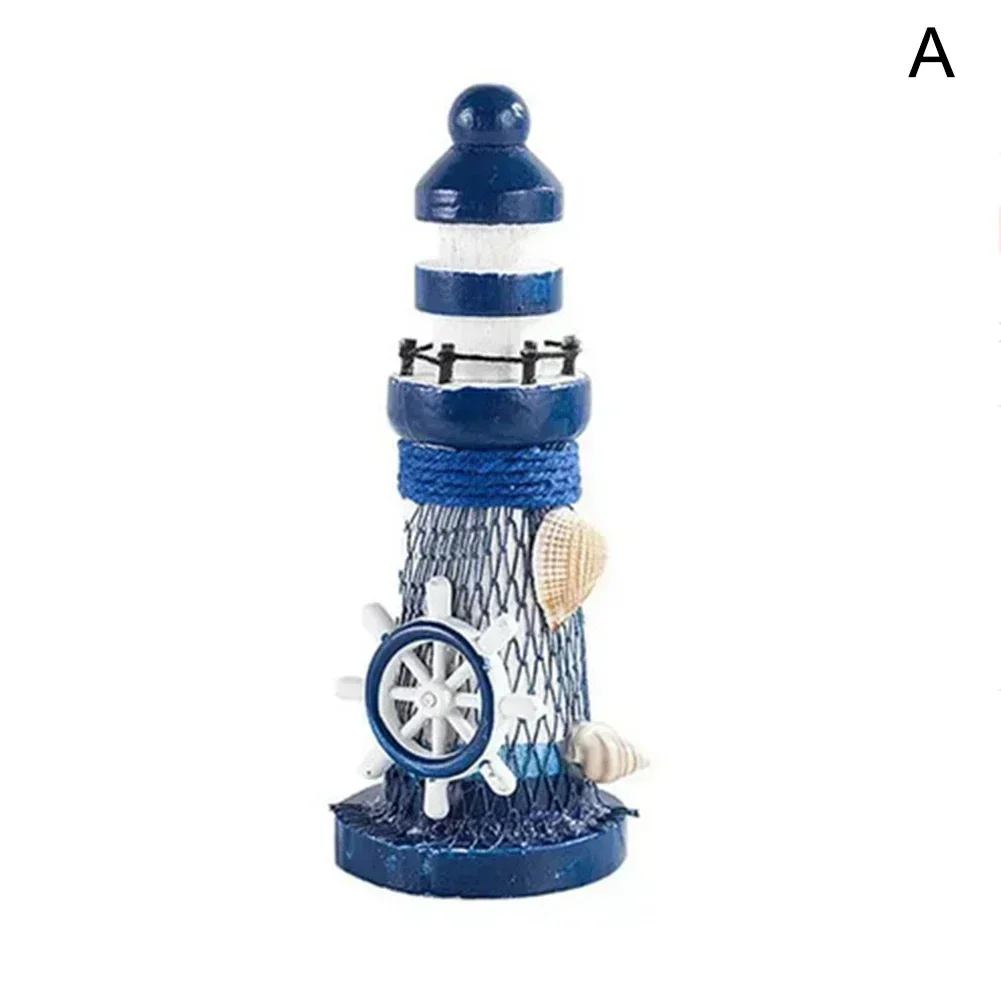 Nautical Lighthouse Ornament Bathrooms Beach-themed Desktop Handmade Beach Decor,ornament crafts
