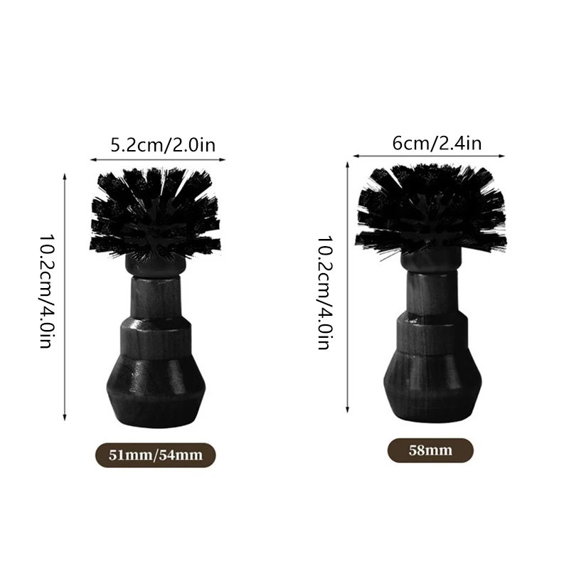 فرشاة تنظيف القهوة الخشبية 51/54/58 مم - أداة إزال...