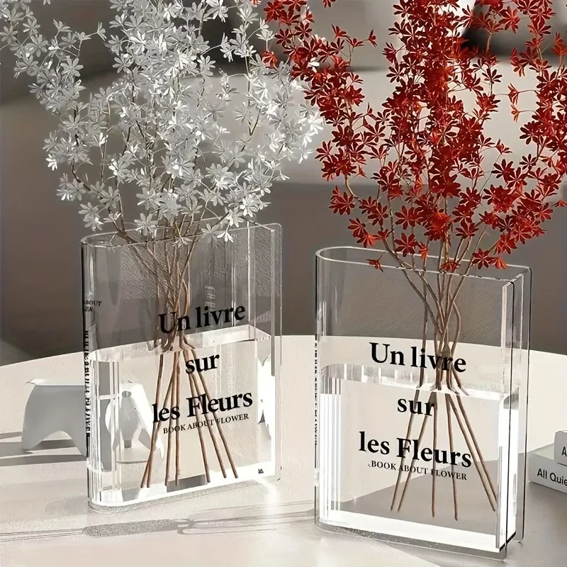 Clear Book Vase Acrylic Vase Room Decor