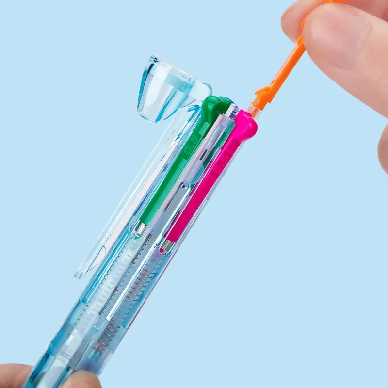 1pcs Pilot 3 Color Multi-Function Module Pen Coleto Pen Box Card Head Neutral Solid Color Case Without Refill Holder