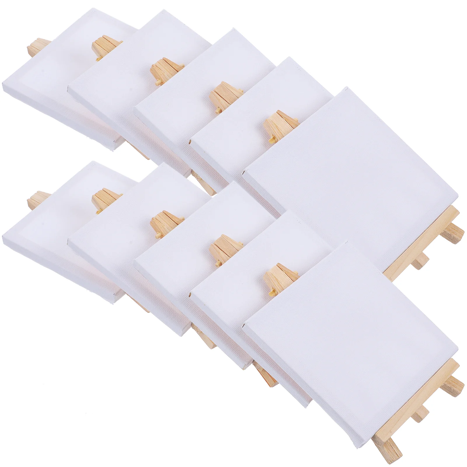 

10 Sets Mini Frame Easels for Painting Canvas and Tabletop 10cm Large Wooden Cloth Small Artist Child