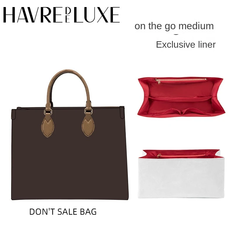 

HAVREDELUXE сумка-Органайзер для Lv на Go, сумка-тоут, подкладка, сумка среднего размера, ультра-быстрое хранение, внутренняя сумка Dupont, подкладка бумажного мешка