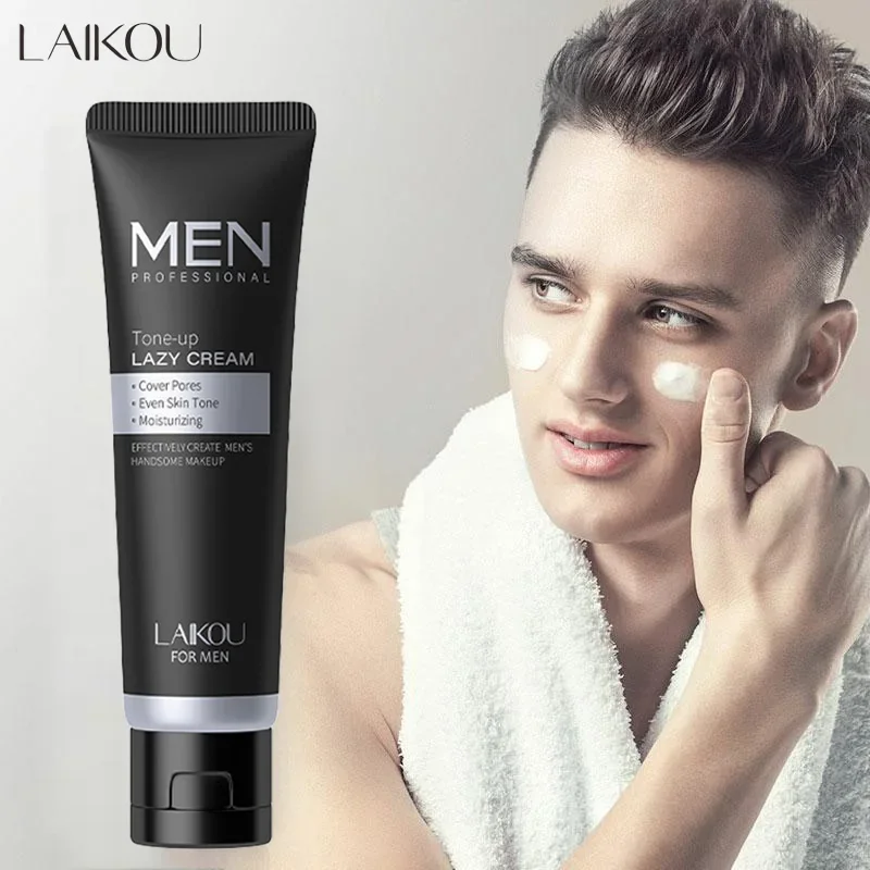LAIKOU Men BB Cream Revitalising Nourishing Brighten Cream Natural Face Foundation Tone Up Lazy Concealer 50g