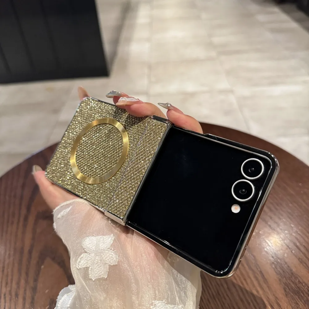 Fashion Glitter Magnetic Wireless Charging Protective Back Cover