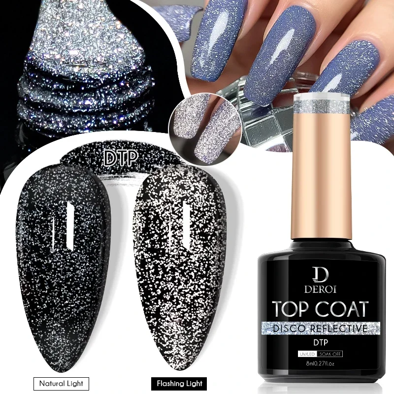 Super Top Coat Matte No Wipe Topcoat Glitter Clear Gel Base Coat Varnish Soak Off Nude UV Gel Nail Art Accessories for Manicure 2