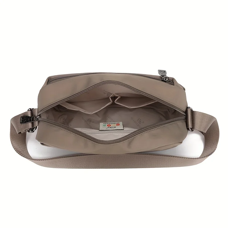 2025 Spring Autumn New Women's Casual Crossbody Bag Lightweight Nylon Multilayer Shoulder Bag Fashionable Tote for Daily Use