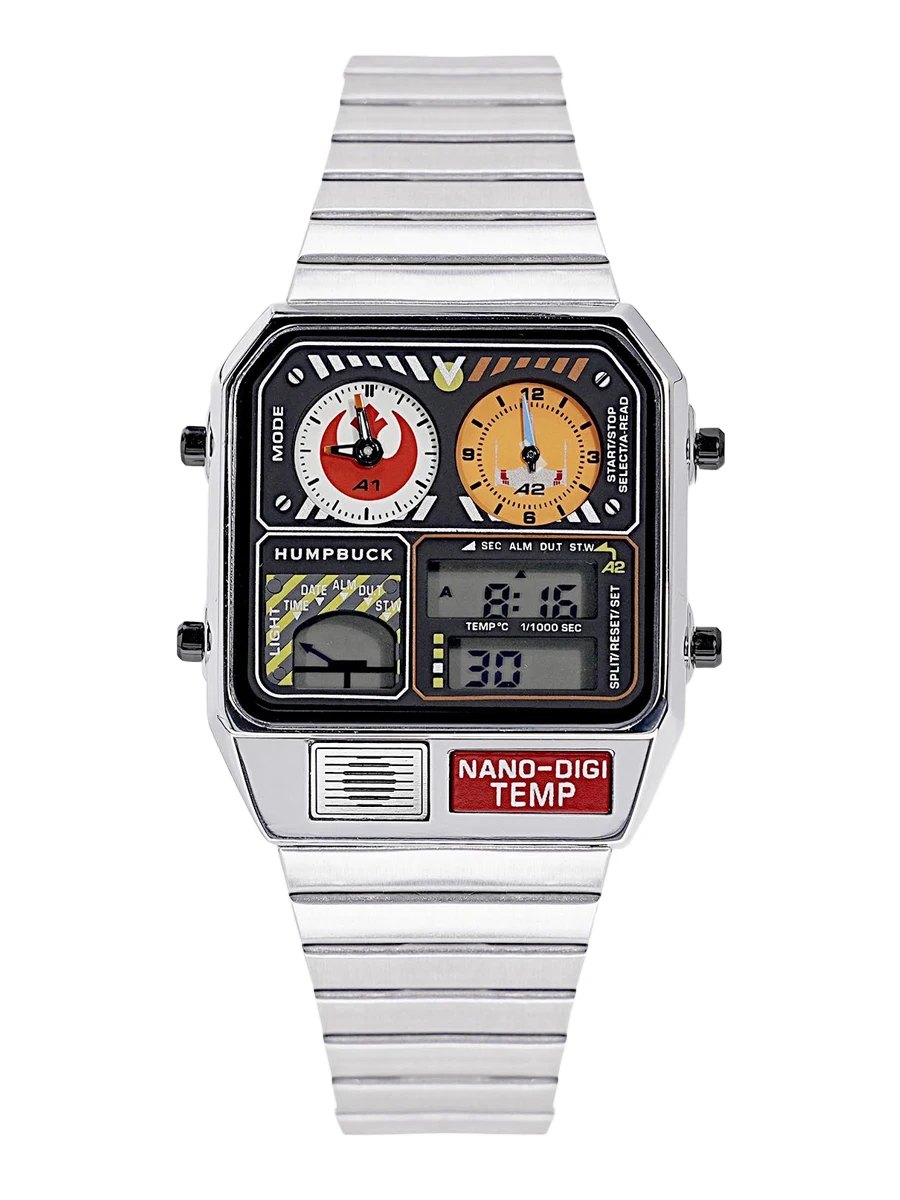 HUMPBUCK Digital Watches for Men Classic Themes Multifunctional Wristwatch with Temperature Stopwatch Dual Time 1/1000 Second 4