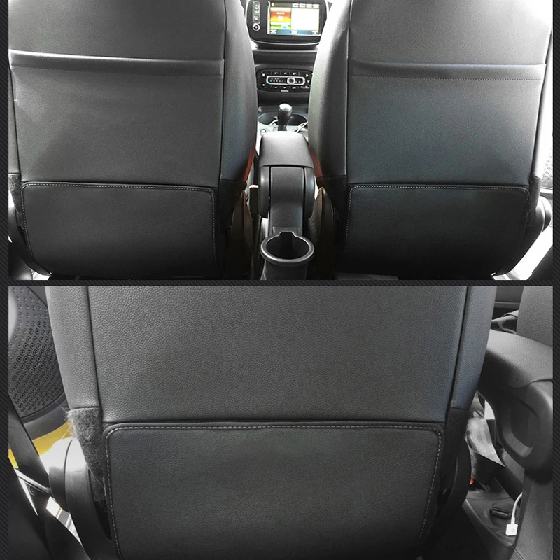 스마트 포포 453 2019 2018 2017 2016 2015 자동차 시트 안티 킥 패드 사이드 매트 커버 보호대 방수 가죽 액세서리