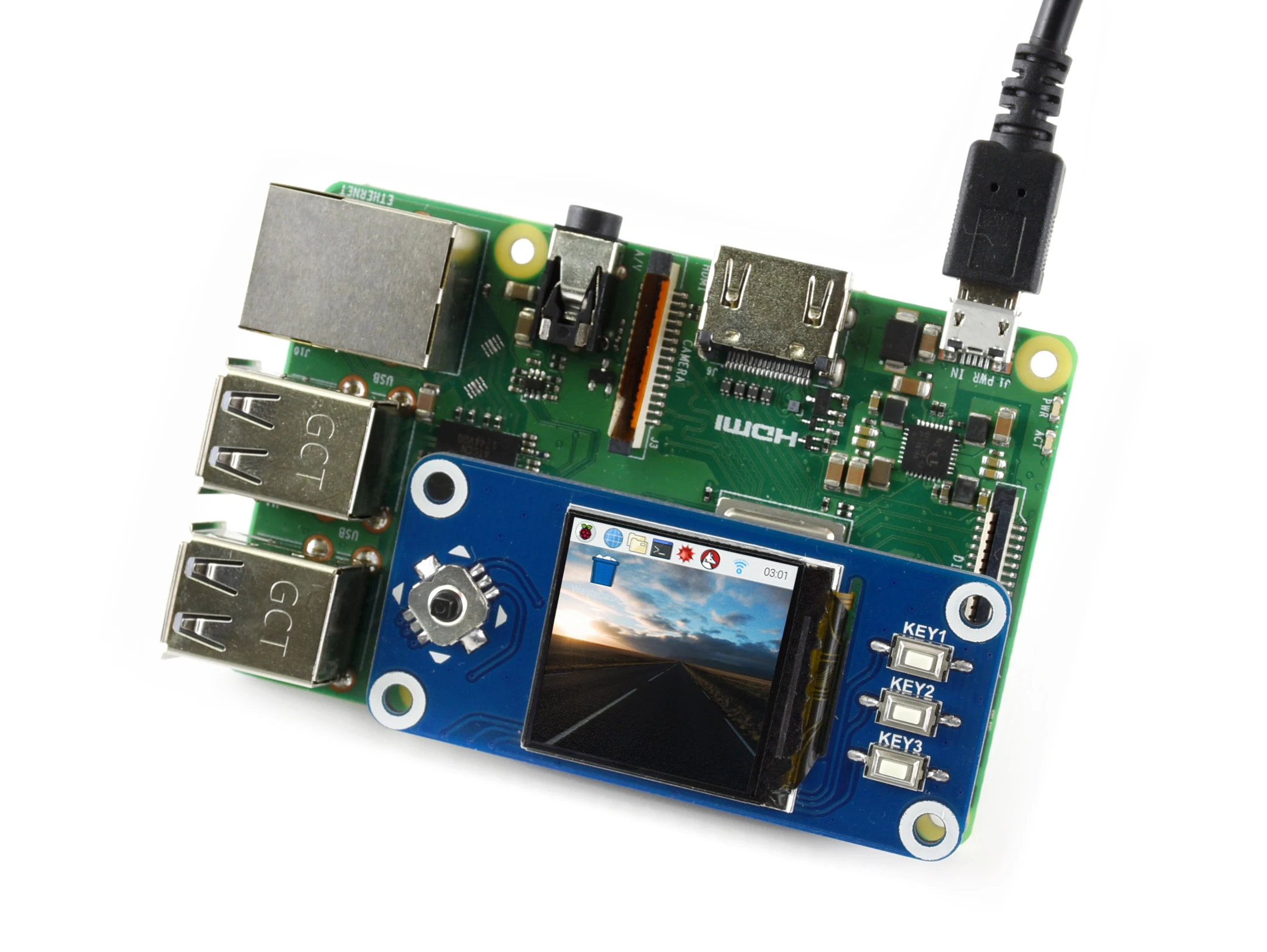 Waveshare 1.3inch IPS LCD display HAT for Raspberry Pi, 240x240 pixels SPI interface for Raspberry Pi Zero/Zero W/3B/3B+/4/5 image 2