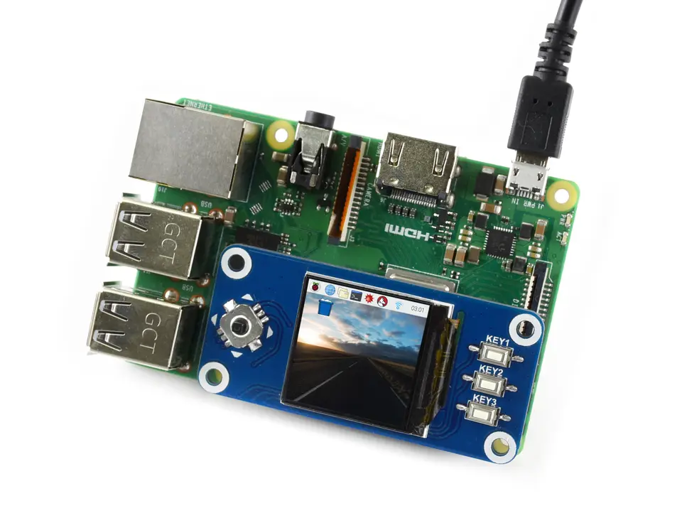 Waveshare 1.3inch IPS LCD display HAT for Raspberry Pi, 240x240 pixels SPI interface for Raspberry Pi Zero/Zero W/3B/3B+/4/5 image 2