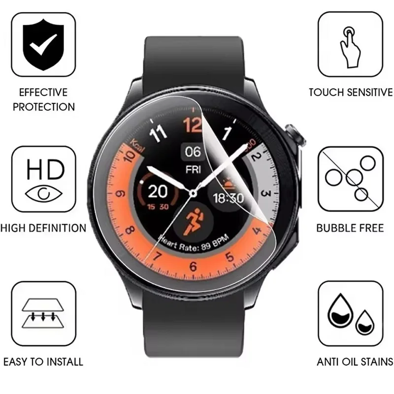 Premium Hydrogel Smart Watch Screen Protector Film - Soft, Durable, and Protective