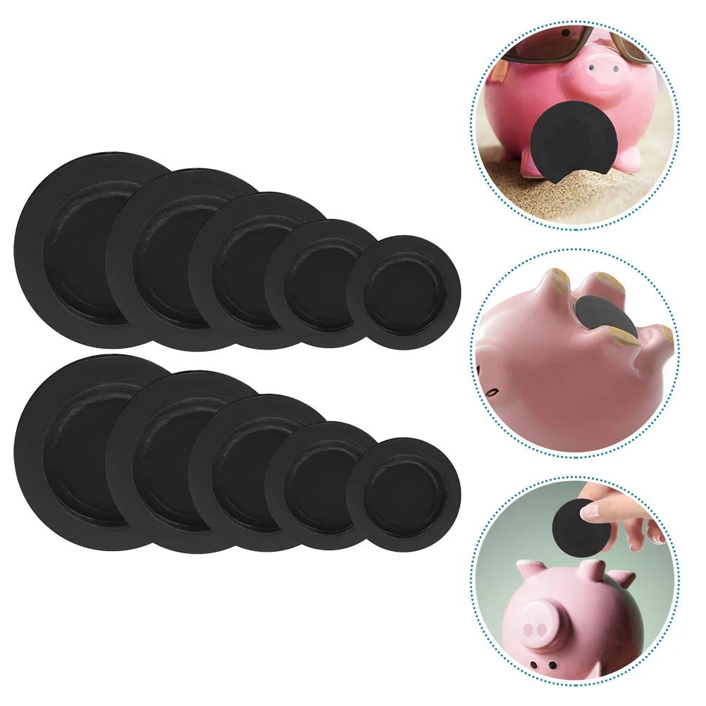 10/20pcs 25/26/30/32/38mm Rubber Money Saving Box Piggy Bank Closure Plug Stopper Cover Round Coin Caps Replacement 2