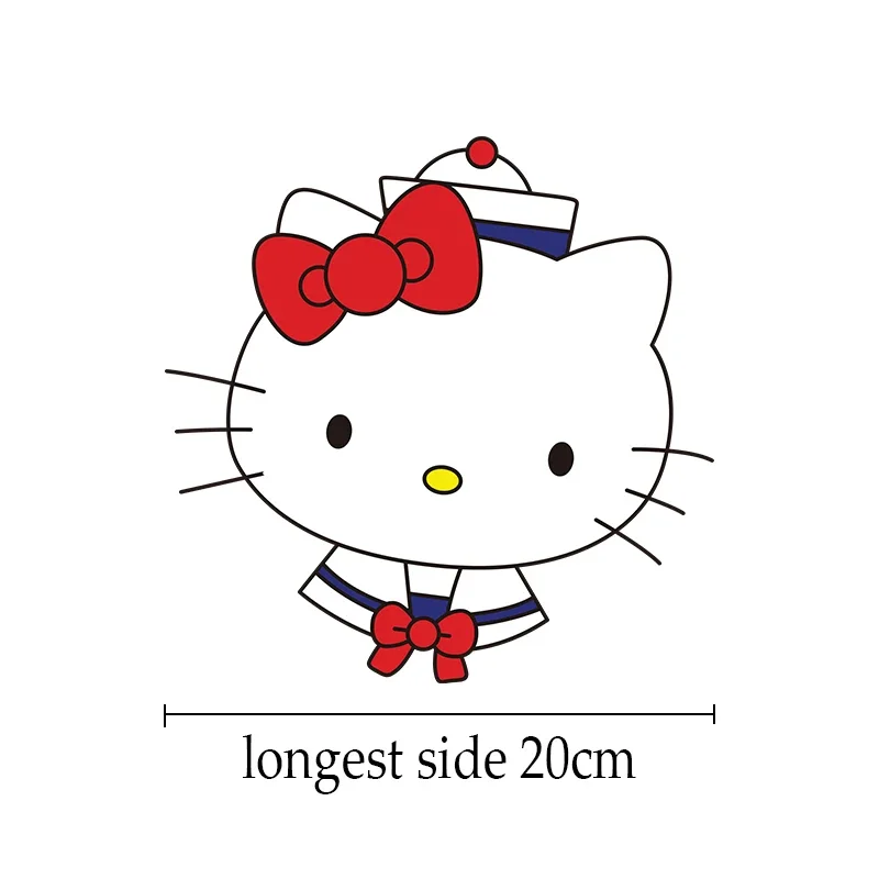 DIY Cartoon Hello Kitty Patches Iron-on Transfers Patches Kids Clothes  Stickers A-level Washable Heat Press Applique Parches