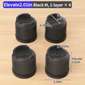 Black Round M 4pcs