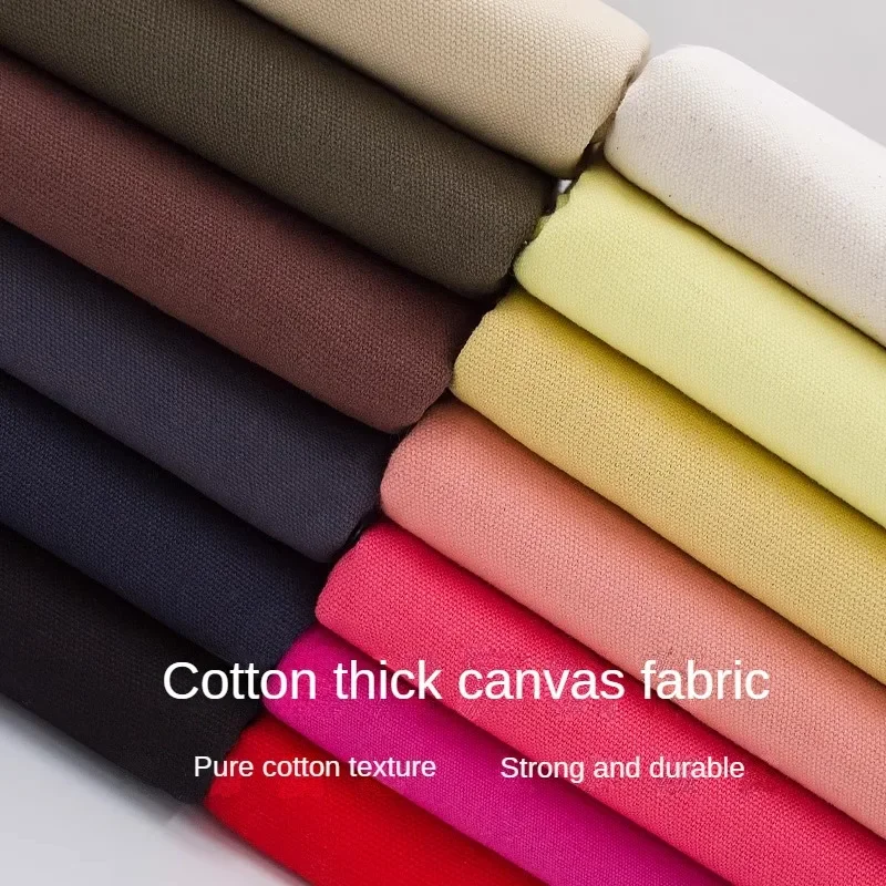 

Thickened Canvas Fabric Cotton By The Meter for Sewing Upholstery Curtain Hat Bag Shoes Tablecloth Diy Sofa Cloth Wearable Plain