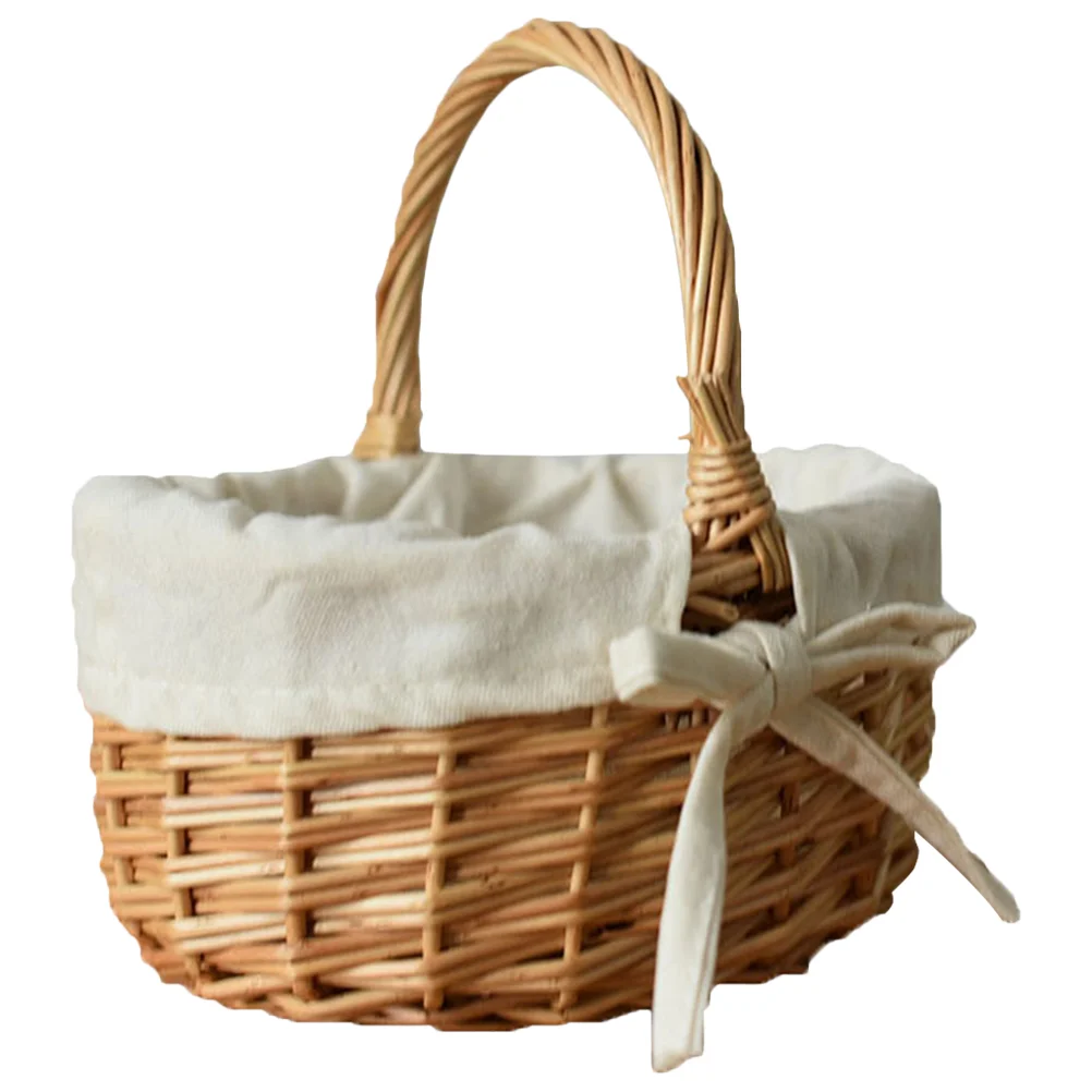 

Loaf Bread Rattan Party Bread Woven Shopping Vegetable Cute Hand-made Wicker Baskets Food Child