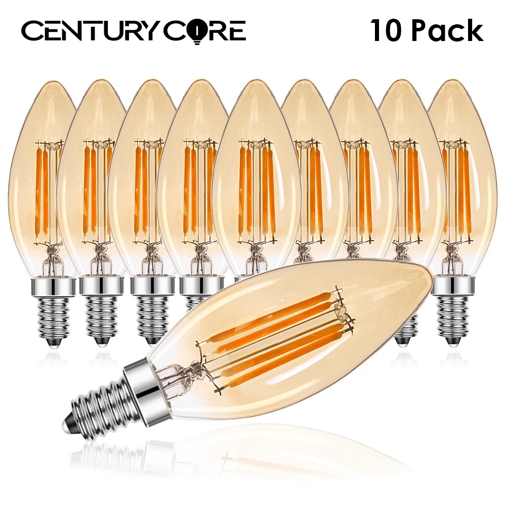 

Candle Shape C35 Led Lights Bulb E14 220V Dimmable 4W E12 110V Warm White Indoor Chandelier Flame Filament Lamp Decoration Home