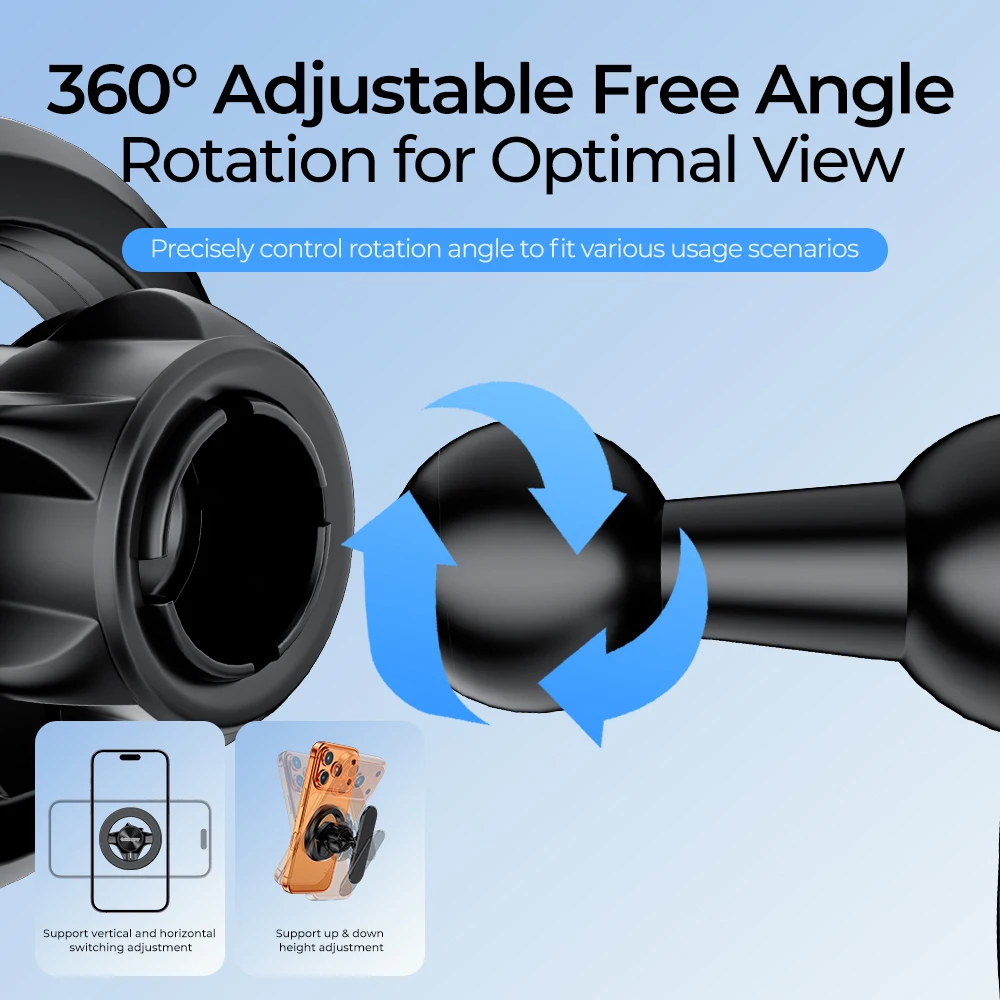Universal Magnetic Car Phone Holder with Adjustable Stand