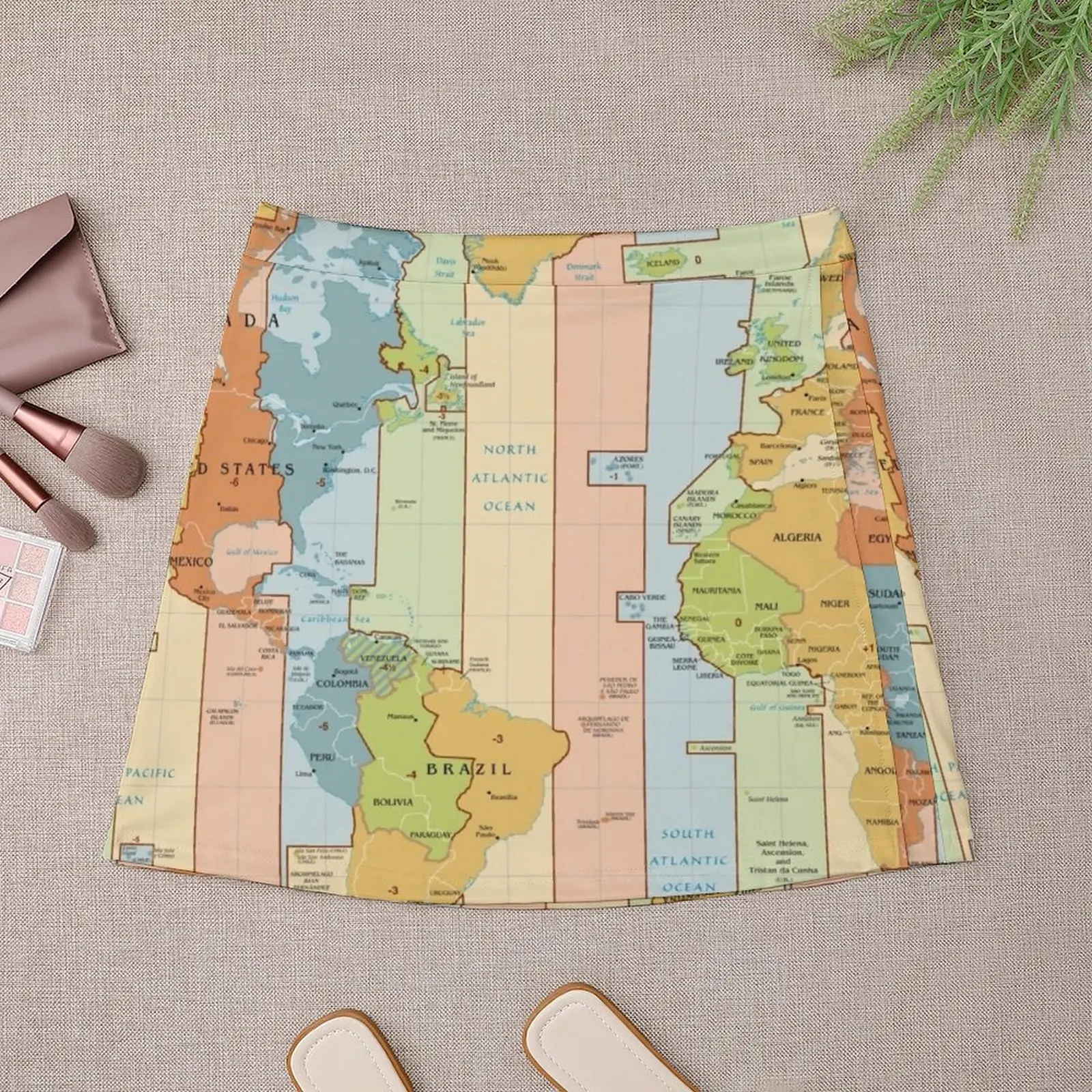 World Traveler Time Zones of Europe and Africa Mini Skirt clothes for women Short skirt woman luxury evening dresses 2024