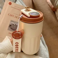450ML Temperature Display Coffee Cup High Beauty Couple Gifts Cup Thermal Portable Tumbler Thermos for Coffee Water Bottle 1