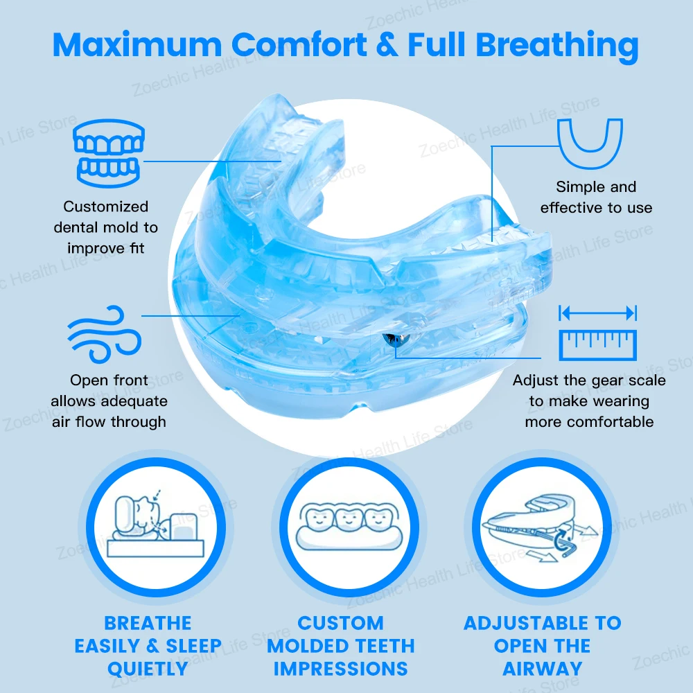 Adjustable Anti Snoring Mouth Guard Anti-Snoring Mouthpiece Sleeping Devices Bruxism Snoring Stopper Improve Sleep Mouthpiece 2