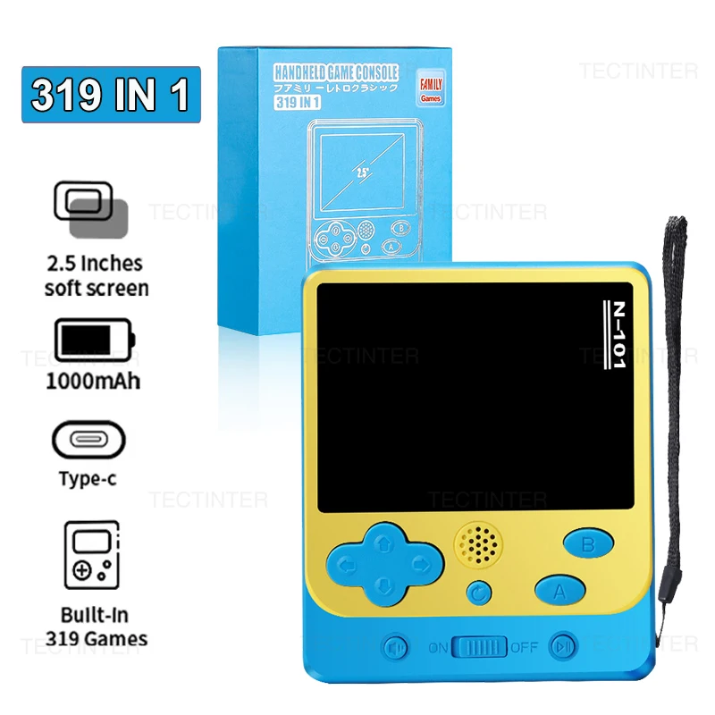 レトロビデオゲームコンソール 620 クラシックゲーム内蔵 2.4 インチ