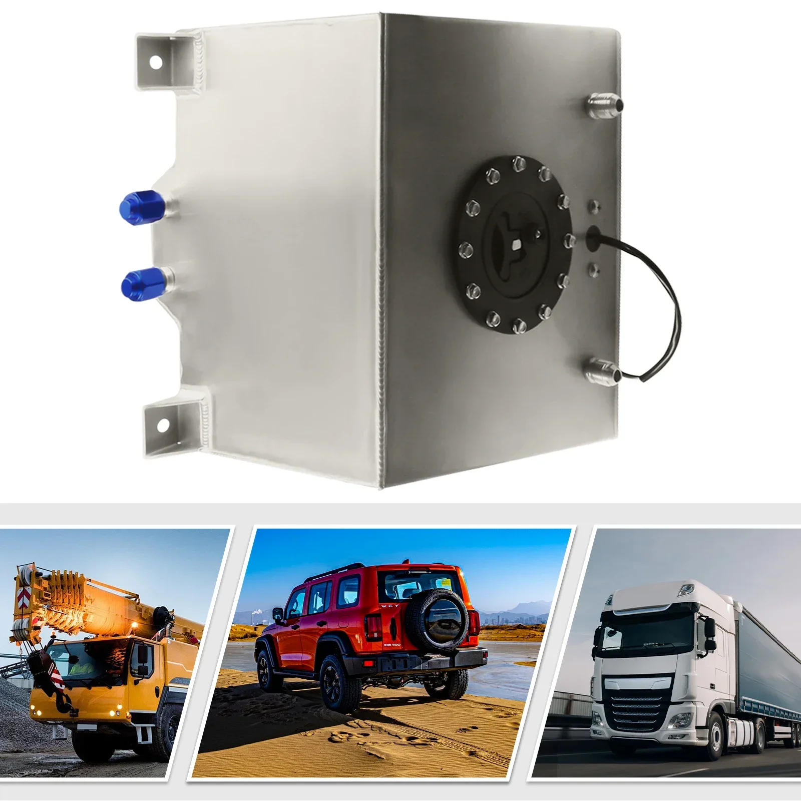 20L Universal Aluminium Kraftstofftank Kraftstofftank Ausgestattet W | Ölstandsensor, 0–90 Ohm Aluminium-Renntank für die meisten Fahrzeuge, Silber – Detail 8