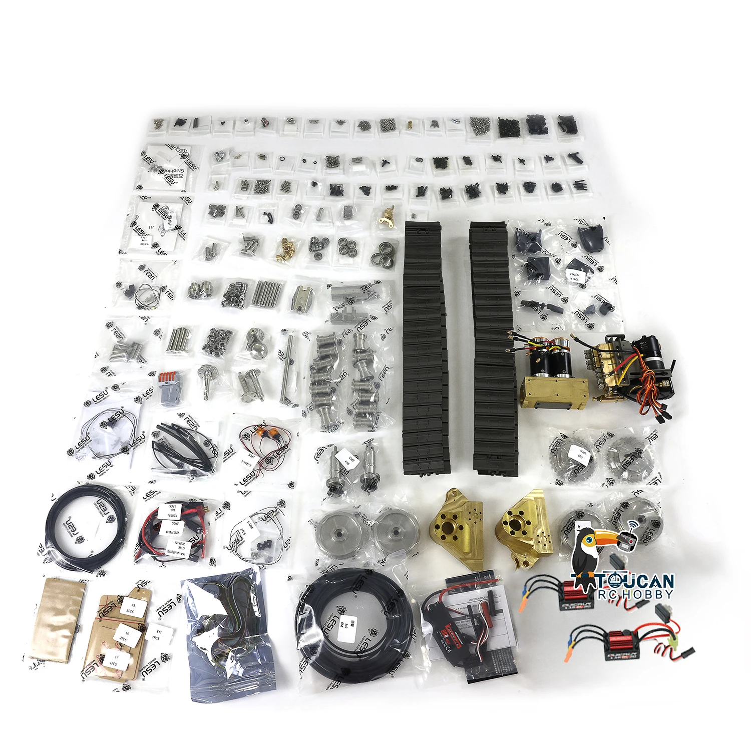 DT60 KIT LESU RC Hydraulic Bulldozer 1/14 Scale Dozer Crawler Painted Pump Light Sound ESC Motor RC Truck Toys for Boys Thzh1269 2